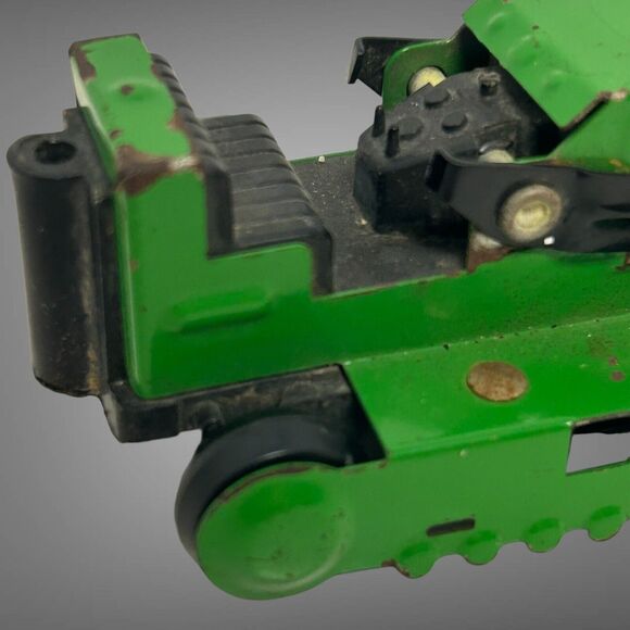 Vintage Early 1970’s Tonka Miniature Front Loader Bulldozer Green Pressed Steel - Picture 8 of 16